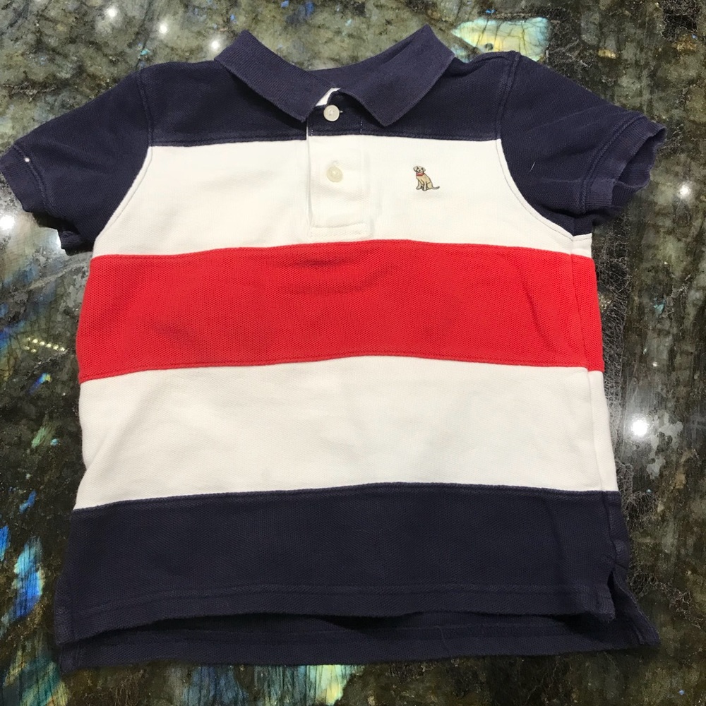 Janie & Jack 3T red/white/blue polo shirt